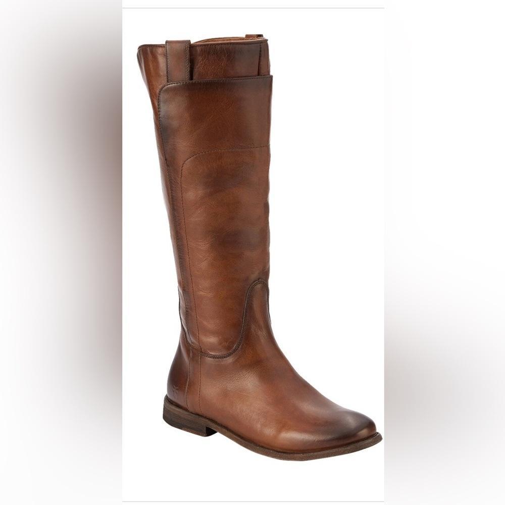 NWT - Size 7, FRYE Paige Tall Riding Boots, Cognac